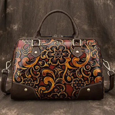 EUROPEAN & AMERICAN STYLE COWHIDE HANDBAG